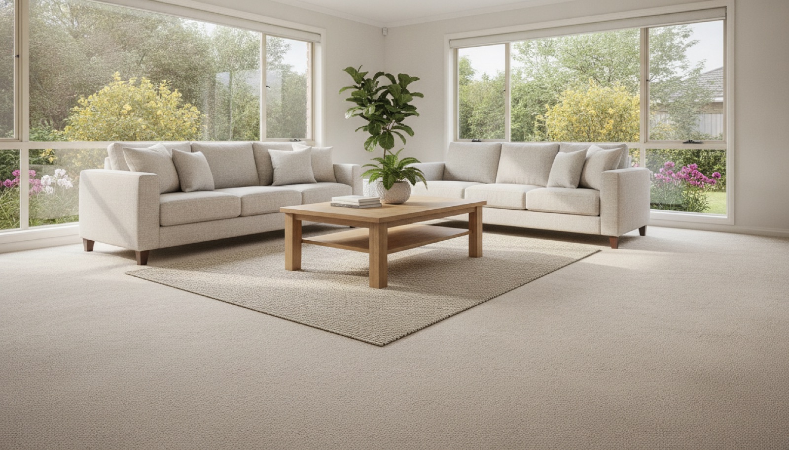when to clean carpets before selling Selling This Spring? When to Clean Your Carpets Before Photos and Open Homes 1 Freshly cleaned light beige carpet in a styled Perth living room ready for a spring open home